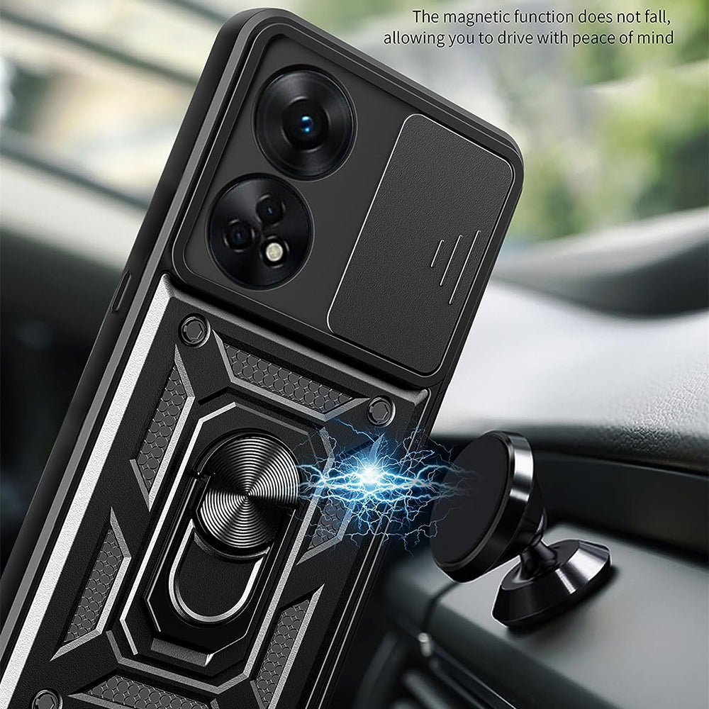 Housse pour Oppo A98, Techsuit, CamShield, Noire