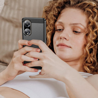 Coque pour Oppo A98, Techsuit, Carbone, Noire