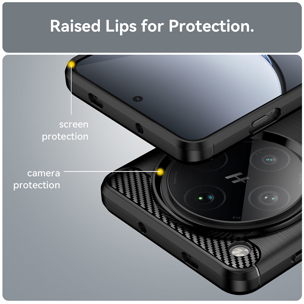 Coque pour Oppo Find X8 Pro, Techsuit, Carbone, Noire
