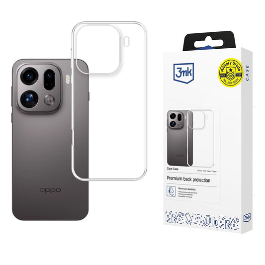 Coque pour Oppo Find X9 Pro, 3MK, Claire, Transparente
