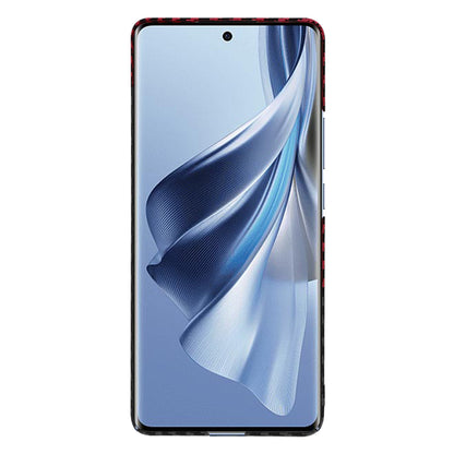 Coque pour Oppo Reno10 / Reno10 Pro, Techsuit, Carbonite FiberShell, Noir Rouge