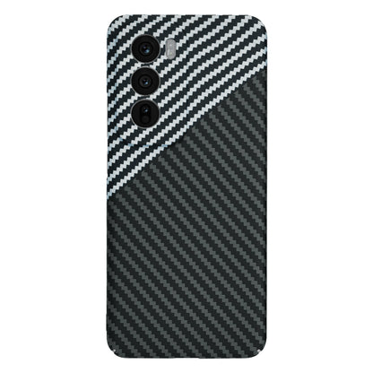 Coque pour Oppo Reno12, Techsuit, Carbonite FiberShell, Noir Gris