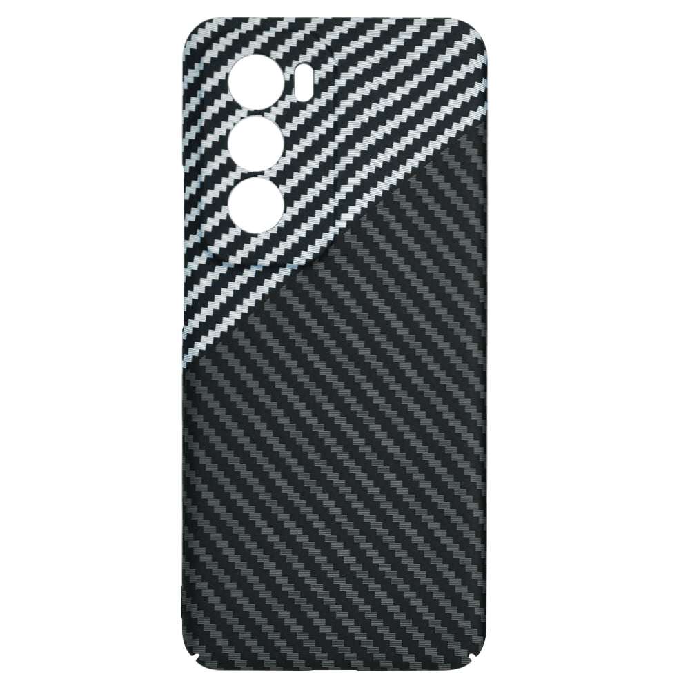 Coque pour Oppo Reno12, Techsuit, Carbonite FiberShell, Noir Gris