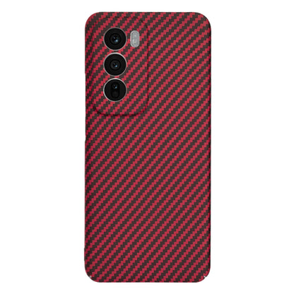 Case for Oppo Reno12, Techsuit, Carbonite FiberShell, Red
