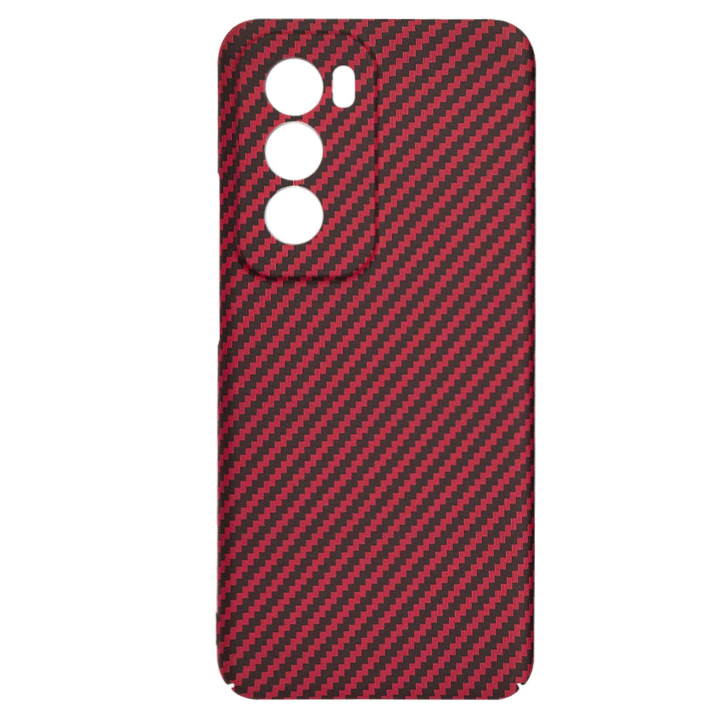 Case for Oppo Reno12, Techsuit, Carbonite FiberShell, Red
