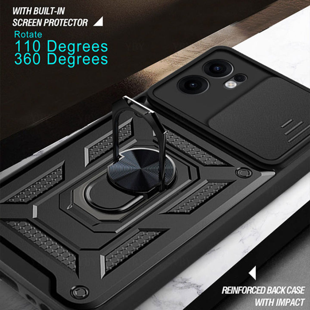 Coque pour Oppo Reno13 FS 5G / Reno13 F 4G / Reno13 F, Techsuit, CamShield, Noire