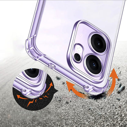 Coque pour Oppo Reno13 FS 5G / Reno13 F 4G / Reno13 F, Techsuit, Antichoc Claire, Transparente