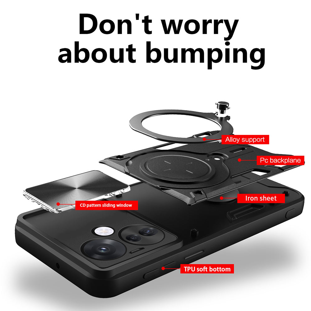 Case for Oppo Reno13 Pro, Techsuit, CamGuard Pro, Purple