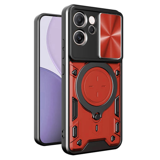 Coque pour Oppo Reno14 FS 5G / Reno14 F, Techsuit, CamGuard Pro, Rouge