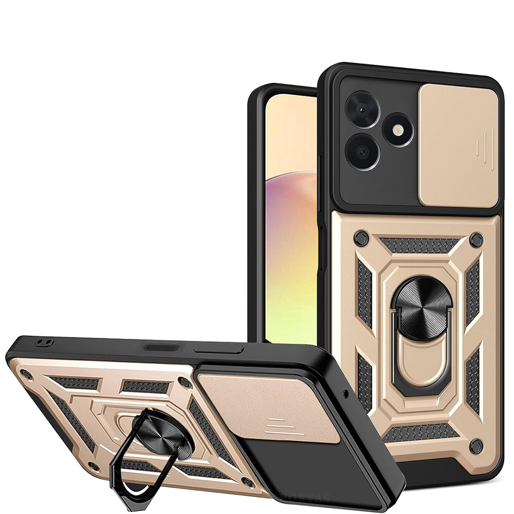 Coque pour Oppo Reno14 FS 5G / Reno14 F, Techsuit, CamShield, Dorée