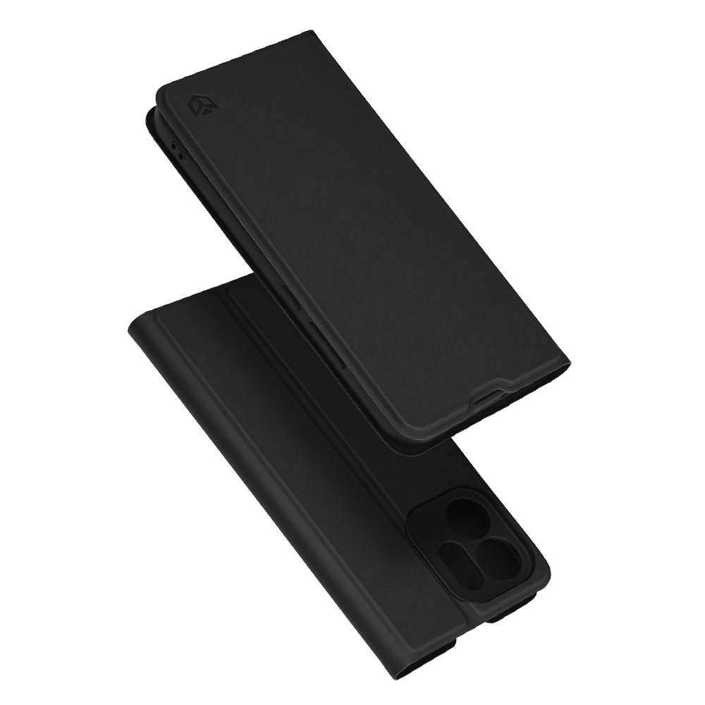 Étui pour Oppo Reno14 FS 5G / Reno14 F, Techsuit, Magskin Book, Noir