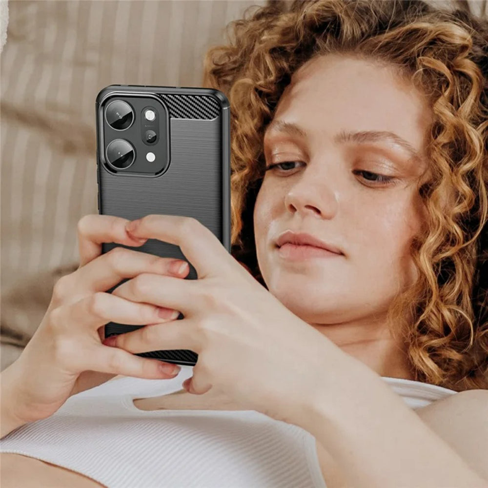 Coque pour Oppo Reno14 Pro, Techsuit, Carbone, Noire