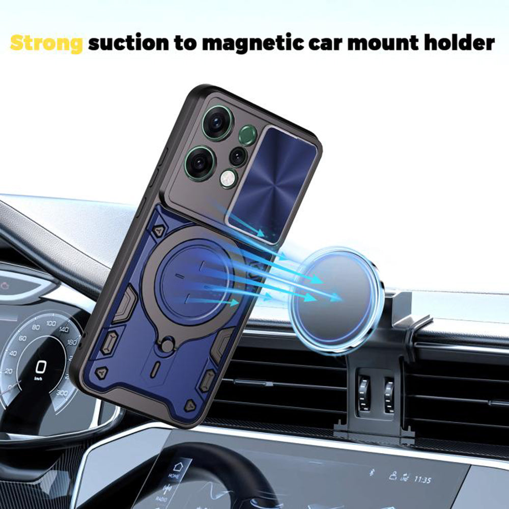 Housse pour Oppo Reno14, Techsuit, CamGuard Pro, Bleue