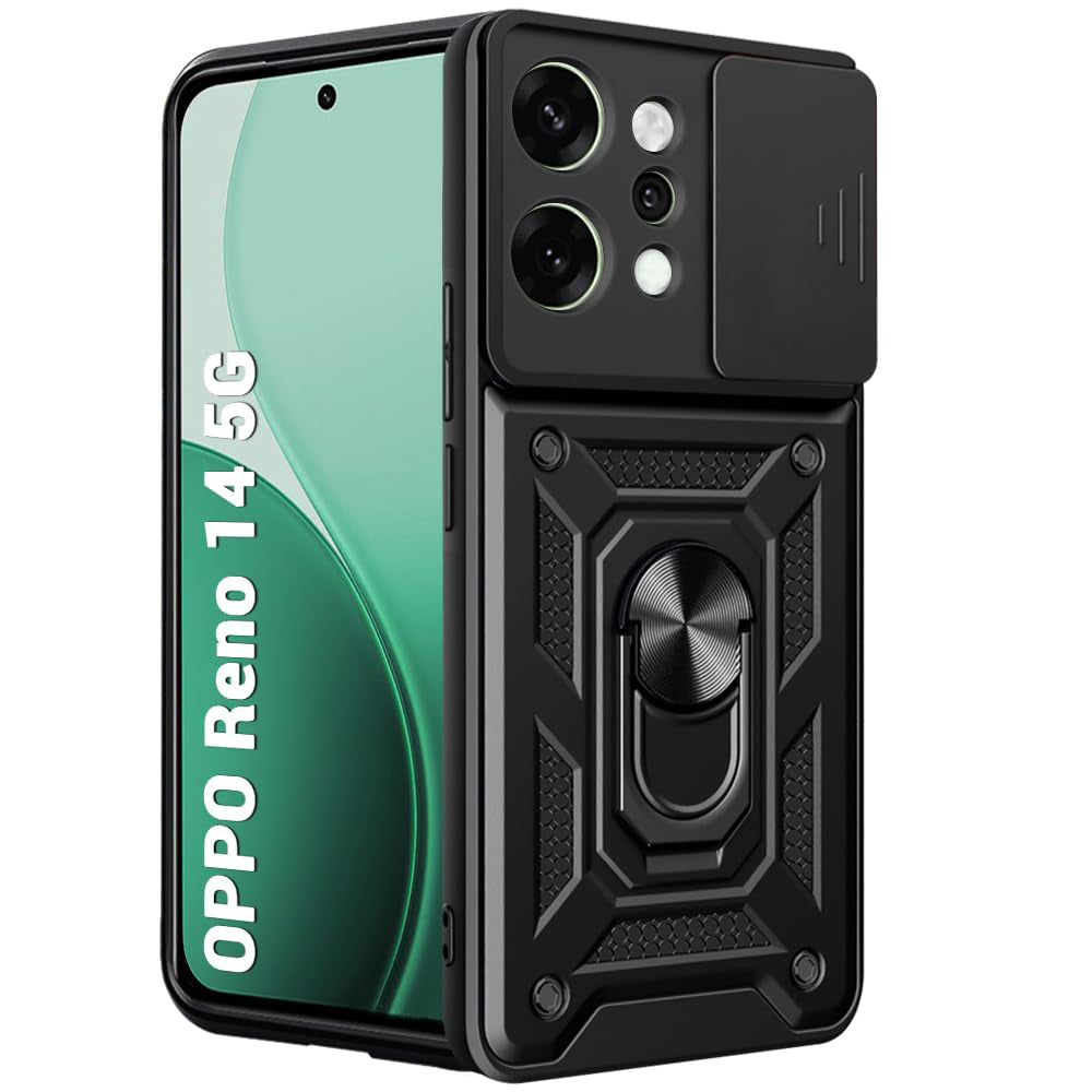 Coque pour Oppo Reno14, Techsuit, CamShield, Noire