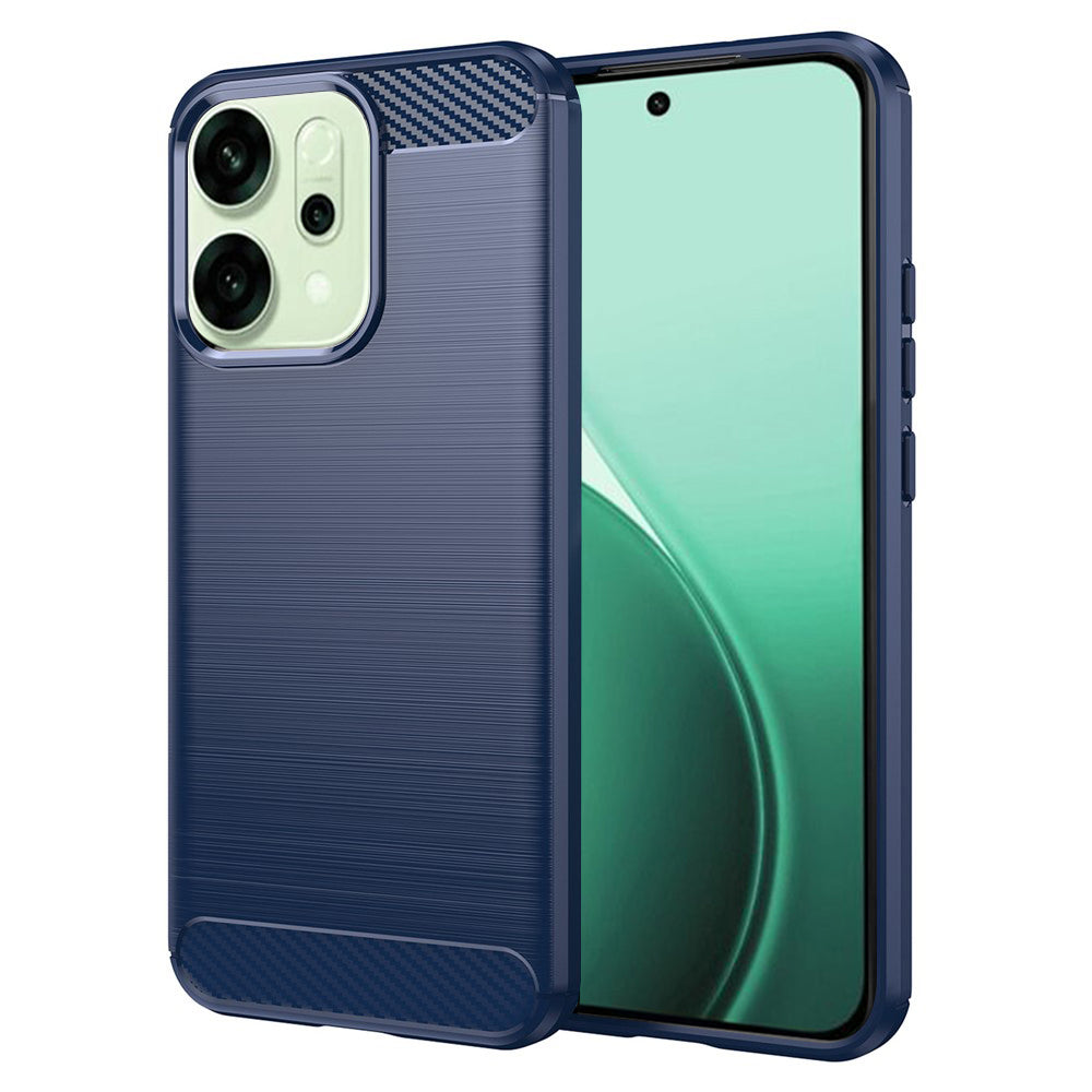 Coque pour Oppo Reno14, Techsuit, Carbone, Bleue