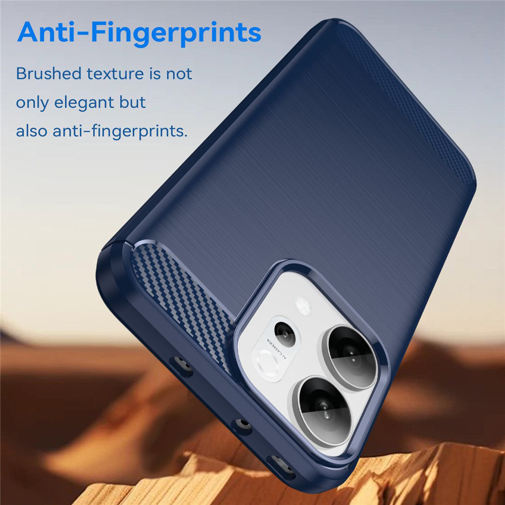 Coque pour Oppo Reno14, Techsuit, Carbone, Bleue