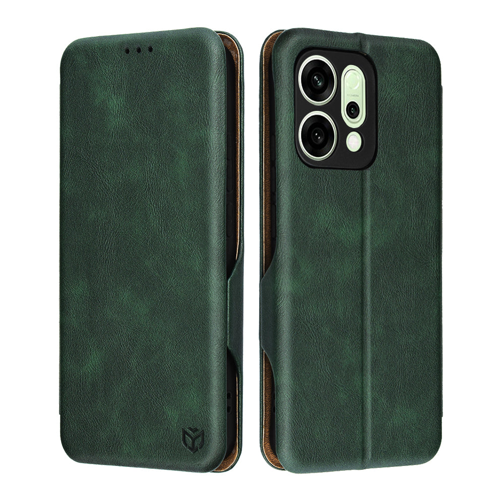 Housse pour Oppo Reno14, Techsuit, Safe Wallet Plus, Vert