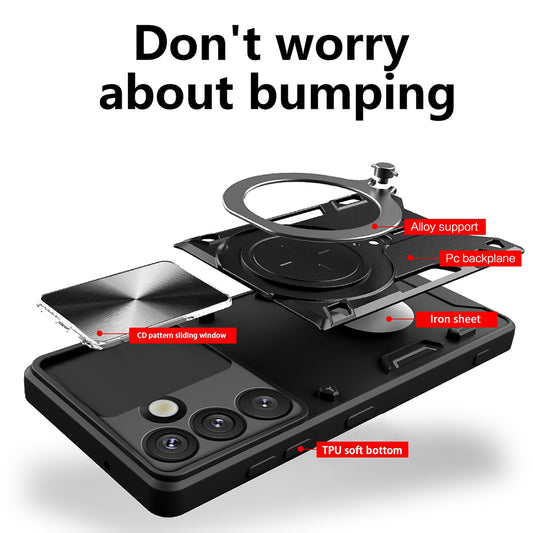 Étui pour Oppo Reno15 FS / Reno15 F, Techsuit, CamGuard Pro, Bleu