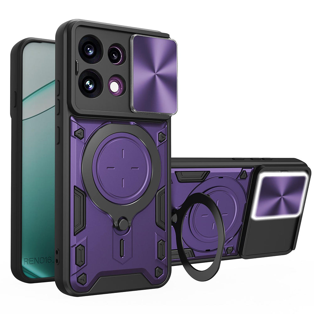 Coque pour Oppo Reno16 F / Reno16 FS, Techsuit, CamGuard Pro, Violet
