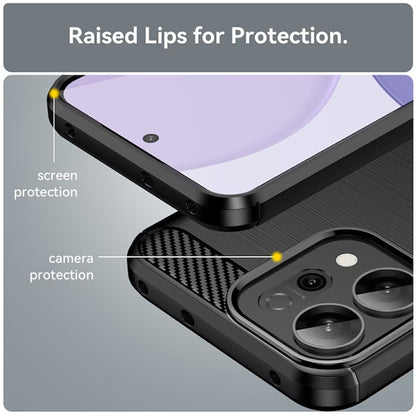 Coque pour Oppo Reno16 F / Reno16 FS, Techsuit, Carbone, Bleue