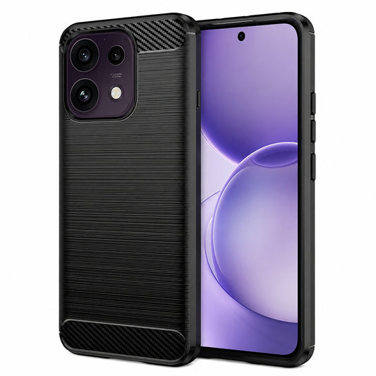 Coque pour Oppo Reno16 F / Reno16 FS, Techsuit, Carbone, Noire