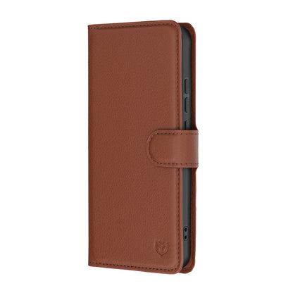 Coque pour Oppo Reno16 F / Reno16 FS, Techsuit, Folio en cuir, Marron