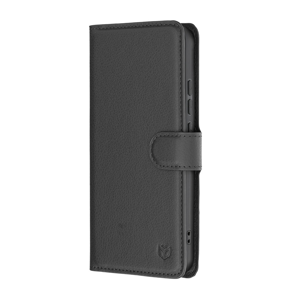 Coque pour Oppo Reno16 F / Reno16 FS, Techsuit, Folio en cuir, Noire