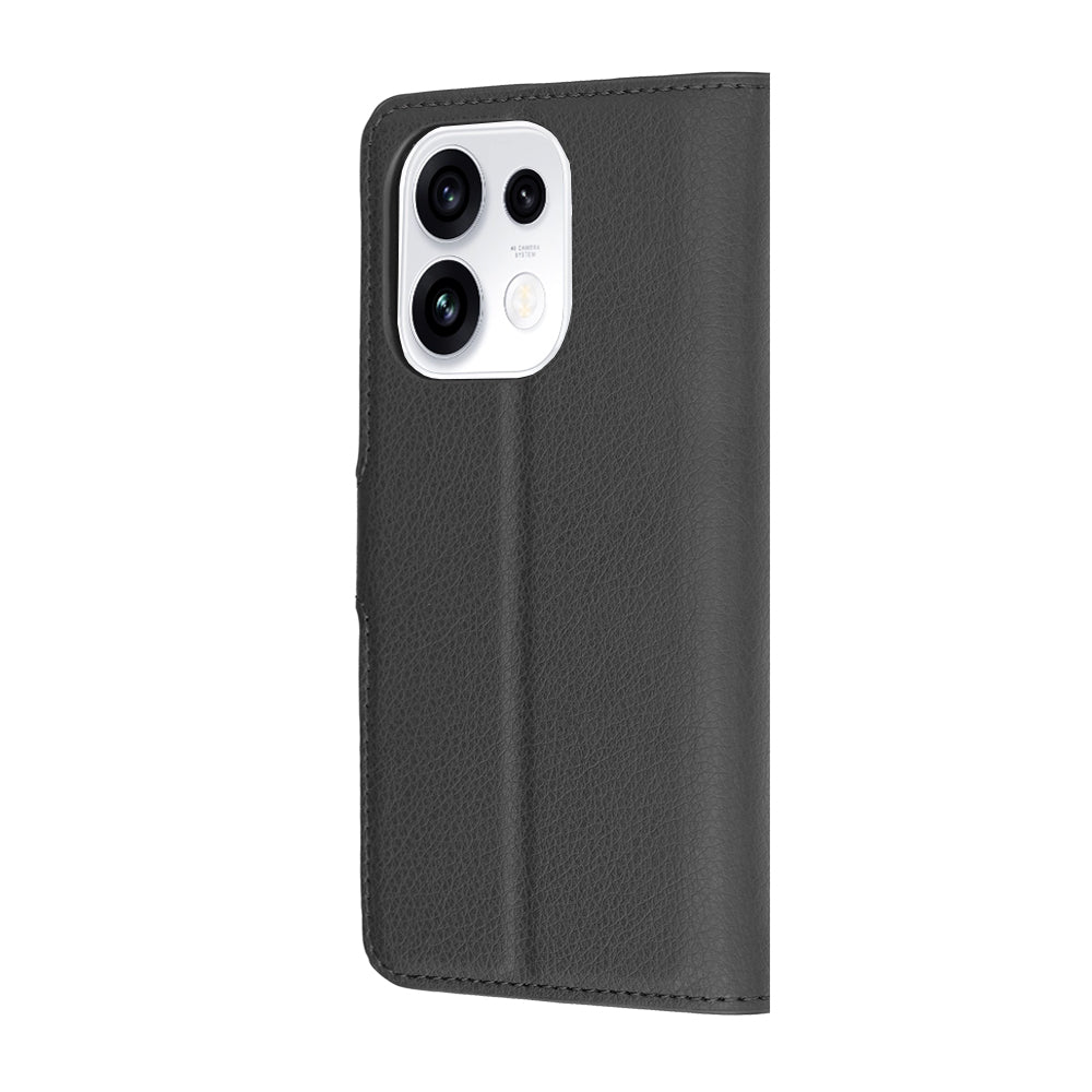Coque pour Oppo Reno16 Pro, Techsuit, Leather Folio, Noire