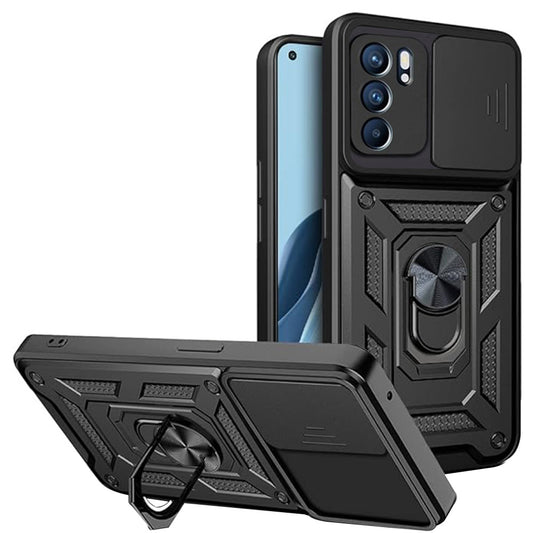 Coque pour Oppo Reno6 5G, Techsuit, CamShield, Noire
