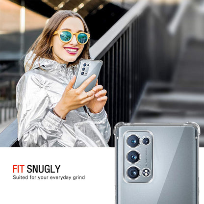 Case for Oppo Reno6 Pro 5G (Snapdragon), Techsuit, Shockproof Clear, Transparent