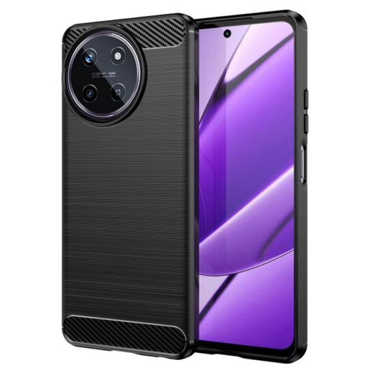 Coque pour Realme 11 4G, Techsuit, Carbone, Noire
