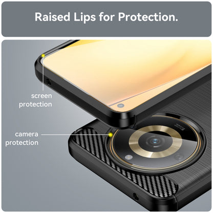 Coque pour Realme 11 4G, Techsuit, Carbone, Noire