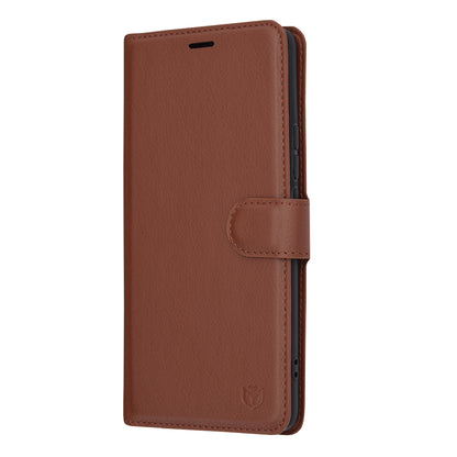 Coque pour Realme 12 Pro / 12 Pro+, Techsuit, Leather Folio, Marron
