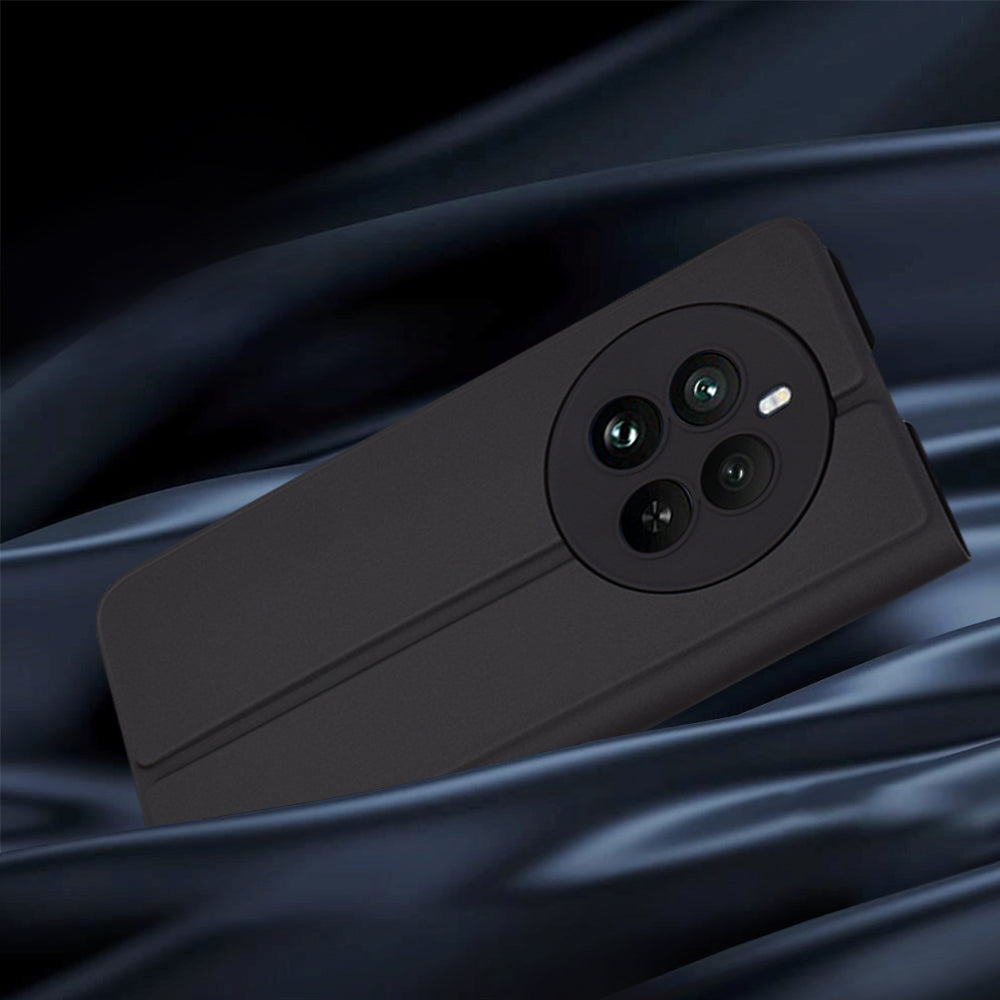 Coque pour Realme 12 Pro / 12 Pro+, Techsuit, Magskin Book, Noire