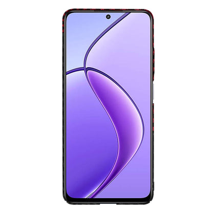 Coque pour Realme 12x / 12, Techsuit, Carbonite FiberShell, Noir Rouge