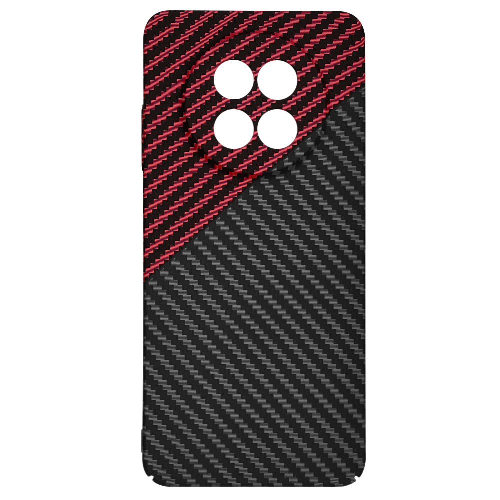 Coque pour Realme 12x / 12, Techsuit, Carbonite FiberShell, Noir Rouge