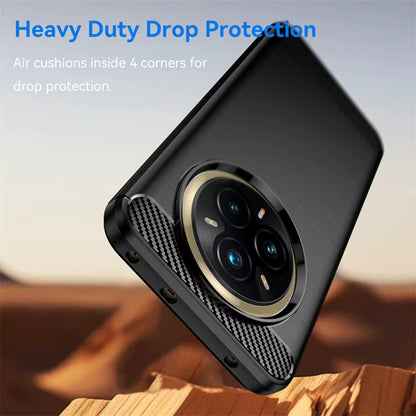 Coque pour Realme 14 Pro+, Techsuit, Carbone, Noire