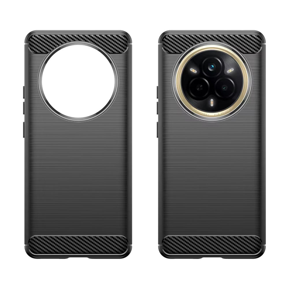 Coque pour Realme 14 Pro, Techsuit, Carbone, Noire