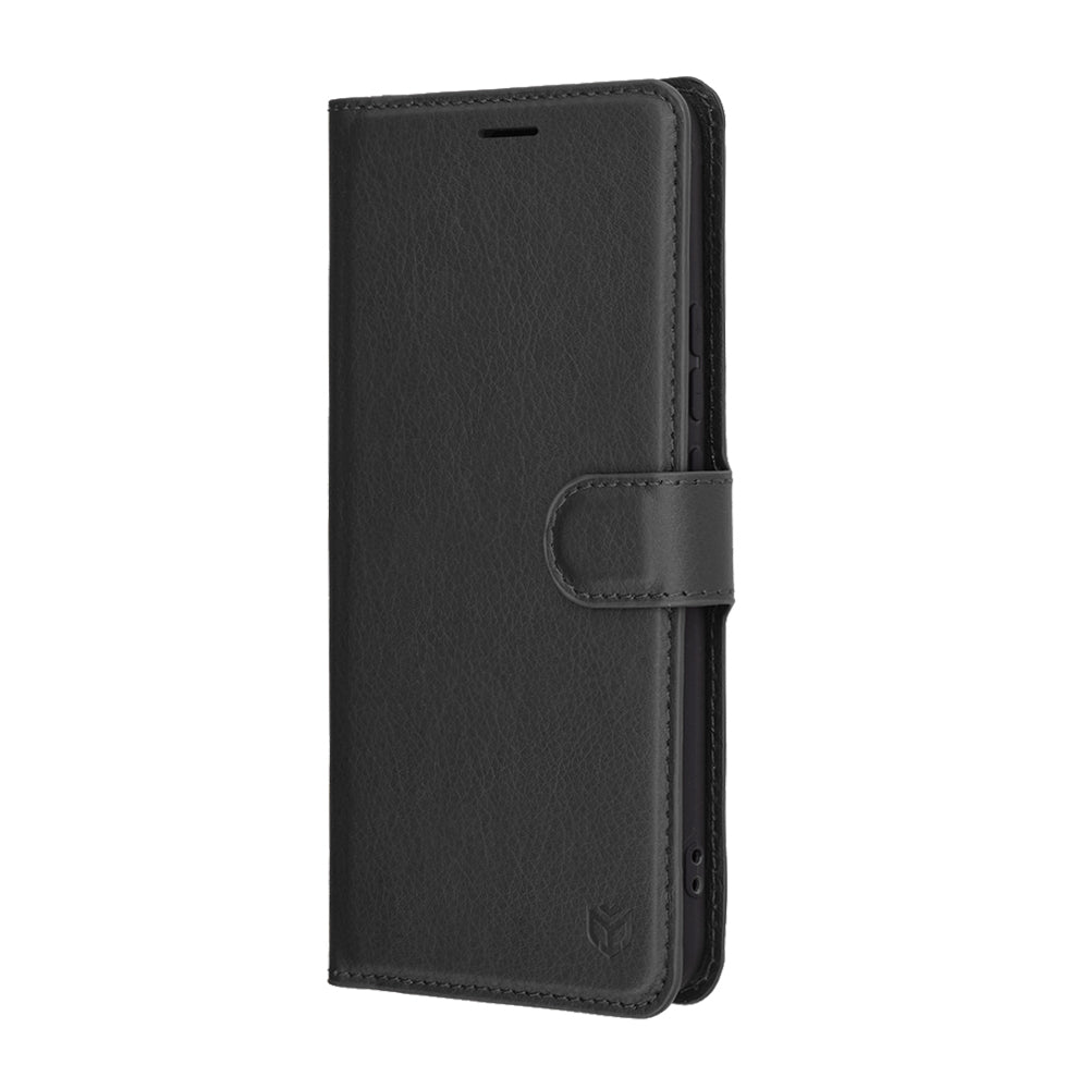 Coque pour Realme 14 Pro, Techsuit, Leather Folio, Noire