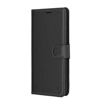 Coque pour Realme 14 Pro, Techsuit, Leather Folio, Noire