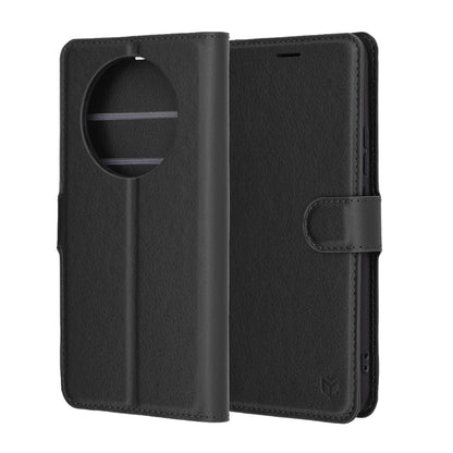 Coque pour Realme 14 Pro, Techsuit, Leather Folio, Noire