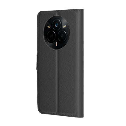 Coque pour Realme 14 Pro, Techsuit, Leather Folio, Noire