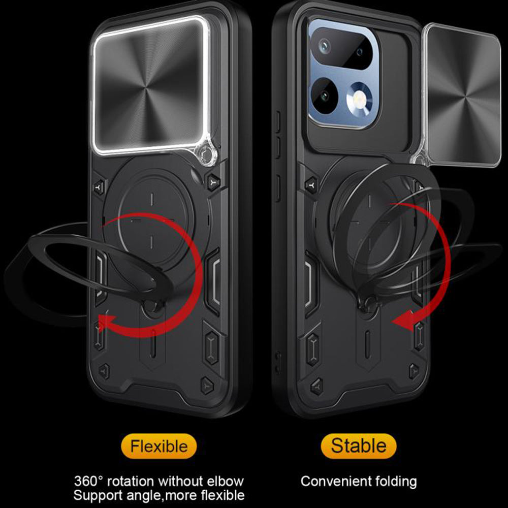 Coque pour Realme 16 Pro+, Techsuit, CamGuard Pro, Noire