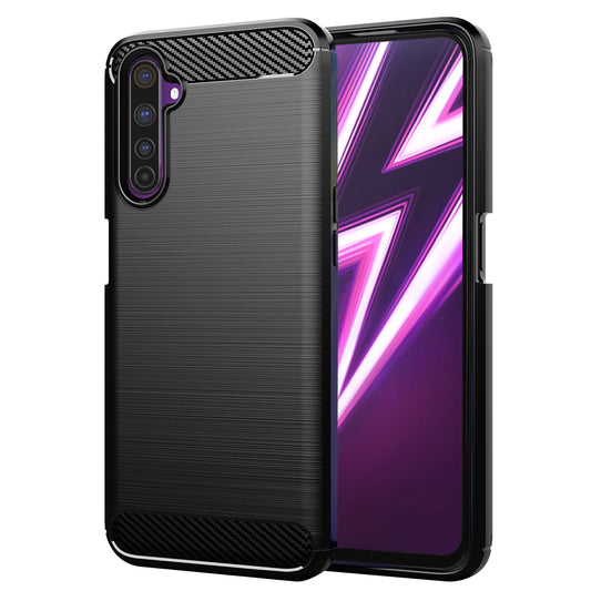 Housse pour Realme 6 Pro, Techsuit, Carbone, Noire