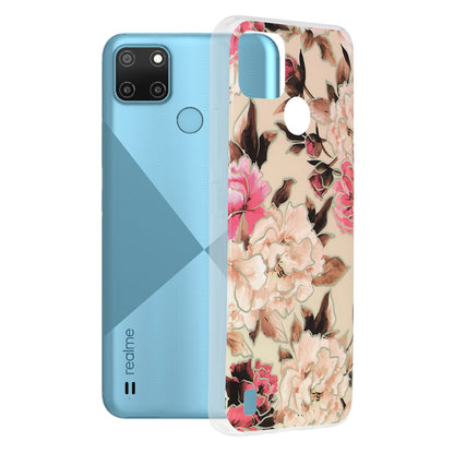 Étui pour Realme C21Y / C25Y, Techsuit, Marble, Beige