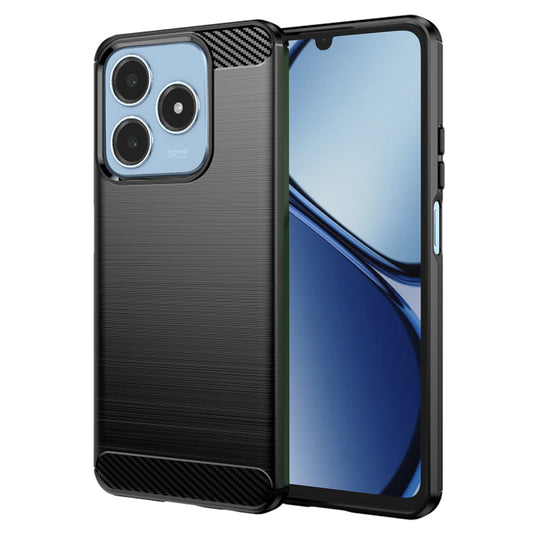 Coque pour Realme C63 / C61, Techsuit, Carbone, Noire
