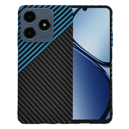 Coque pour Realme C63 / C61, Techsuit, Carbonite FiberShell, Noir Bleu