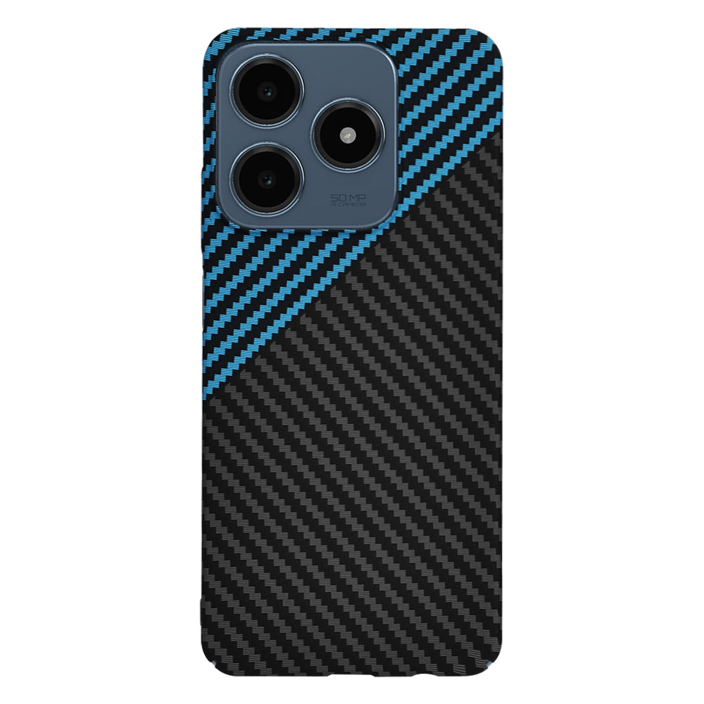 Coque pour Realme C63 / C61, Techsuit, Carbonite FiberShell, Noir Bleu