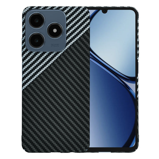 Coque pour Realme C63 / C61, Techsuit, Carbonite FiberShell, Noir Gris