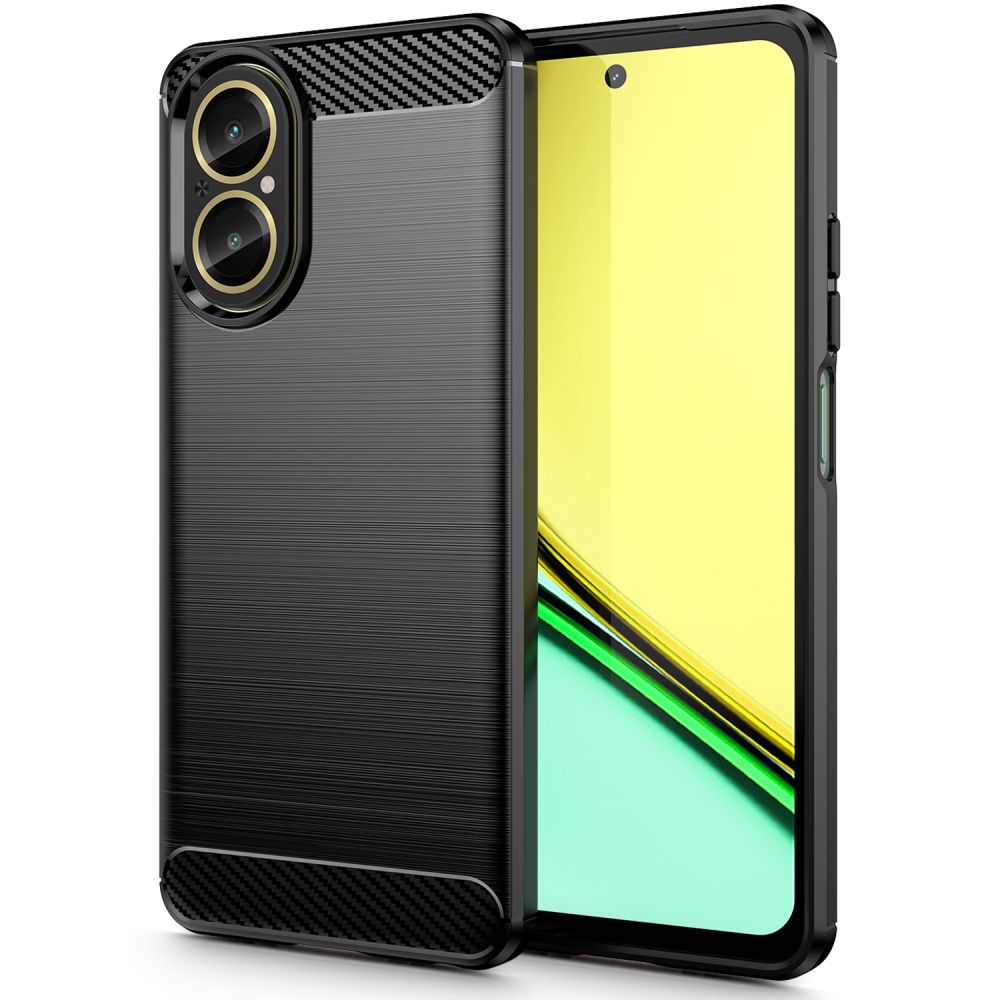 Étui pour Realme C67 4G, Tech-Protect, Carbon, Noir 